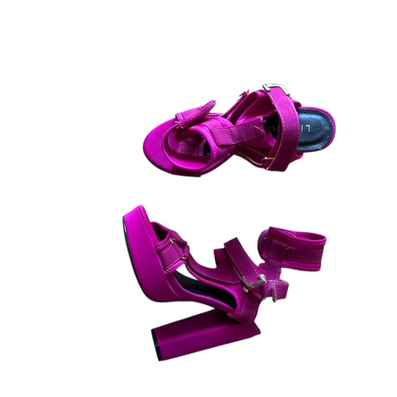 Liliana Pink Chunky Heels - Picture 1 of 4